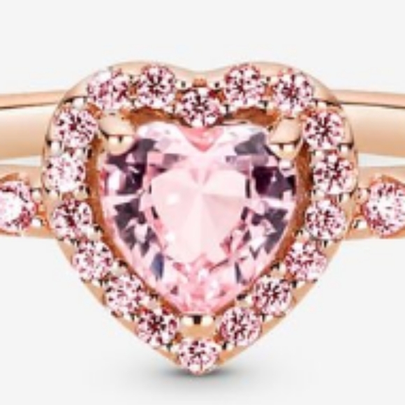Pandora pink elevated heart ring - Picture 2 of 2